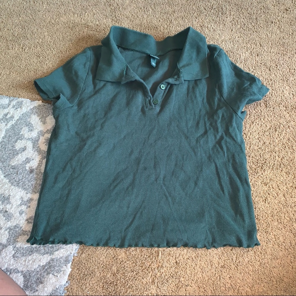 Green crop top
